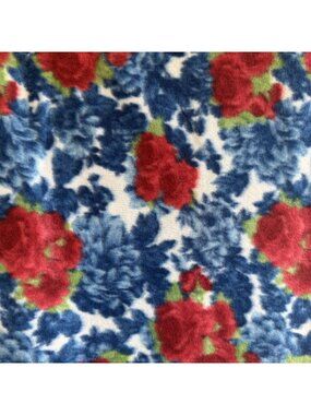 The Pioneer Woman Vintage Floral Fleece Fabric Textiles Navy Red 3.3 Yards